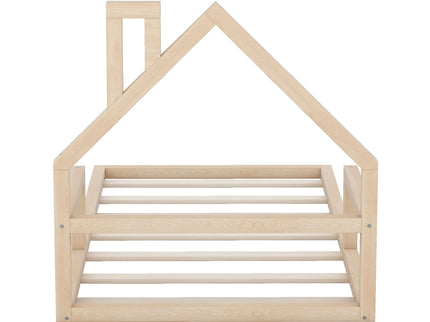 Floor Bed With House Shaped Headboard