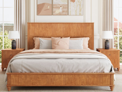 Platform Bed Frame & Tall Headboard