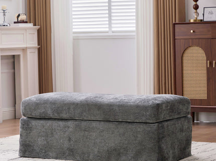 Wide Modern Upholstered Ottoman Foot Stool