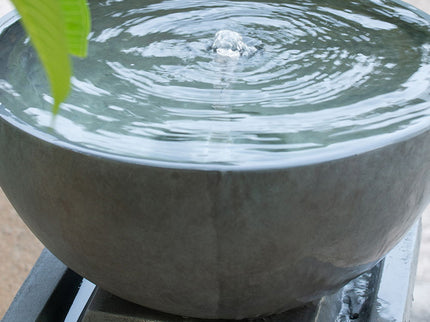 Zen Bowl Water Fountain, Outdoor Bird Feeder / Bath Fountains, Relaxing Water Feature For Garden