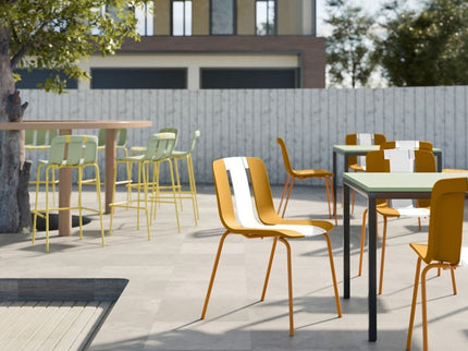 Modern Striped Blocking Single Chairs, Waterproof And Fade Resistant (Set of 4)