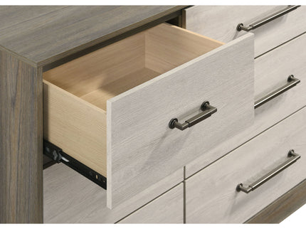 Edmondson - 9 Drawer Dresser With Hidden Jewelry Tray - Natural / Gray