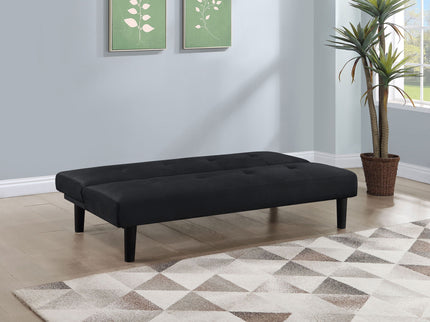 Boston - Tufted Convertible Sofa Bed Armless Design - Black