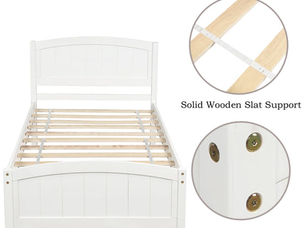 Platform Bed & Headboard, Footboard And Wood Slat Support