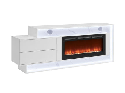 Kerry - Entertainment Unit With Speaker And LED Lighting - White