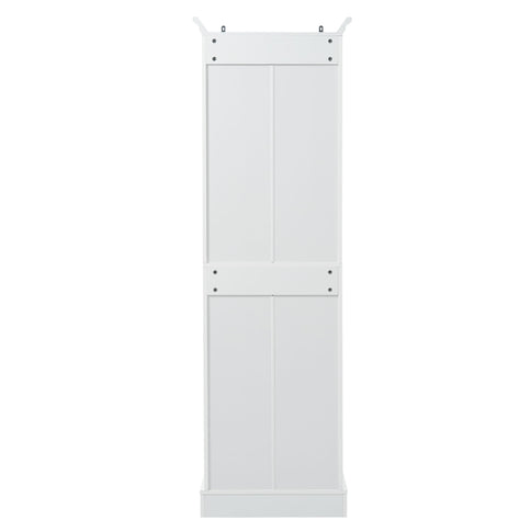 Bathroom Vanity With 2 Damping Hinge Doors, 3 Drawers, Adjustable Shelves - White