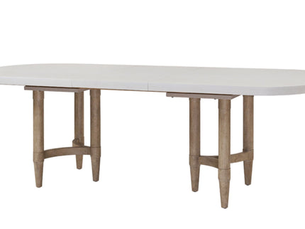 Triad - Double Pedestal Dining Table With Leaf - Sand