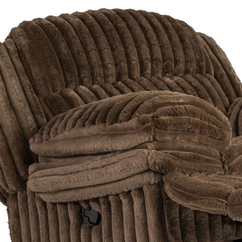 Contemporary Manual Motion Glider Recliner Chair With Padded Armrests And Smooth Rocking Function