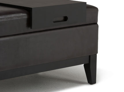 Oregon - Contemporary Storage Ottoman Bench With Tray