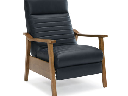 Asher - Modern Push Back Recliner With Wood Arms