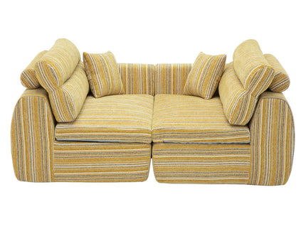 3 Seater, Couch With Throw Pillows For Living Room