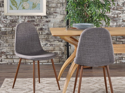 Modern Minimalist Fabric Dining Chair With Iron Legs