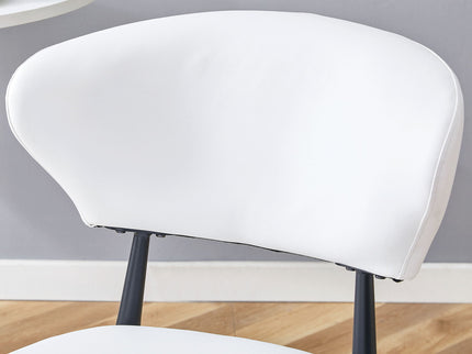 Minimalist Ergonomic Dining Chair With Curved Backres (Set of 4)