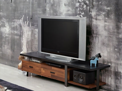 Elling - TV Stand - Walnut / Black