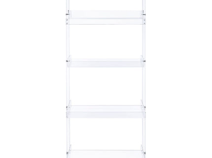 Cimarron - Ladder Bookcase With 4 Shelves - Clear