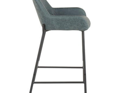 Daniella - Industrial Fixed Height Counter Stool (Set of 2)