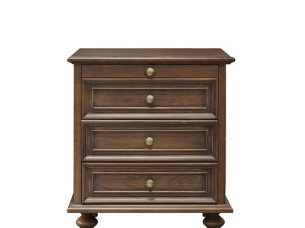 Farmhouse Nightstand With 4 Drawers