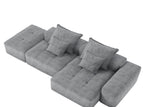 Dark Gray / 2 Seater Sofa With Ottoman