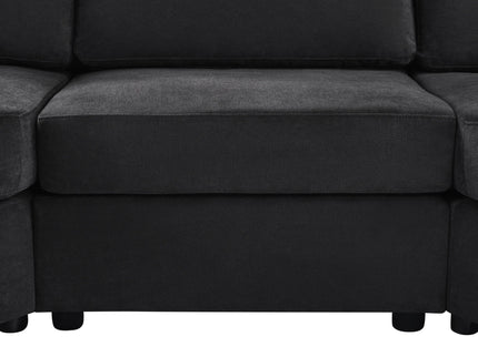 Modern 3 Seater Upholstered Sofa With Curved Design