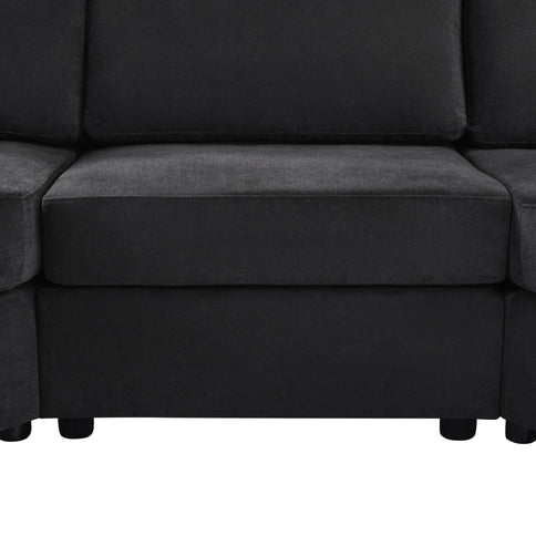 Modern 3 Seater Upholstered Sofa With Curved Design