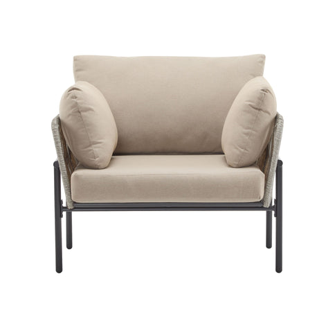 Rope Lounge Chair With Cushions For Modern Spaces