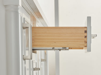 Freestanding Double Bathroom Vanity With Extra Black Handles - White