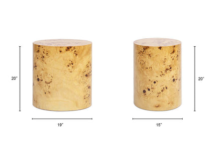 Nebula - Accent Oval Pillar Side Table