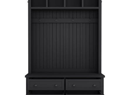 Hall Tree With 4 Drawers, Coat Rack With 6 Hooks