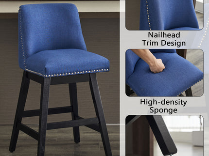 Upholstered Swivel Bar Stool