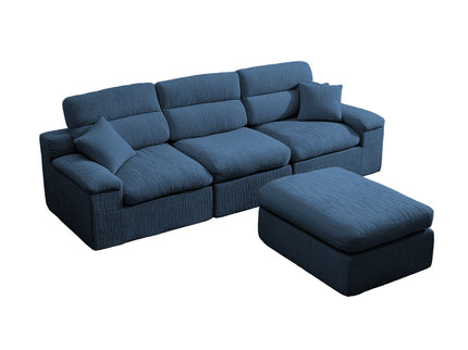 Corner Chaise Sofa With High Backrest