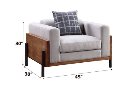 Pelton - Chair With 1 Toss Pillows - Walnut