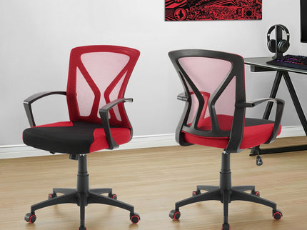 Office Chair With Adjustable Height, Swivel - Black