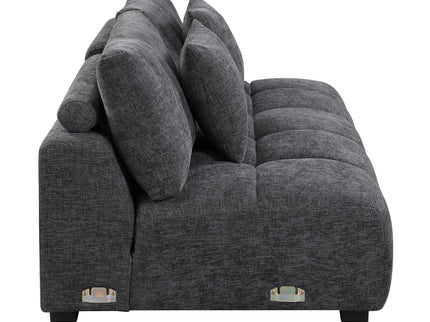 Chosen - Sectional Sofa With Toss Pillows With 2 Chaises With Ottoman - Gray