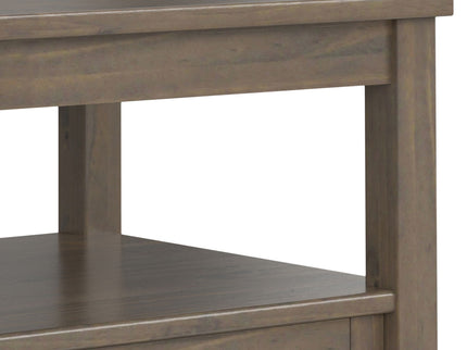Lev - End Table With Bottom Drawer - Smoky Brown