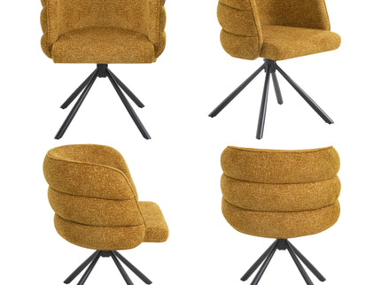270 Degree Swivel Upholstered Desk Chairs (Set of 2)