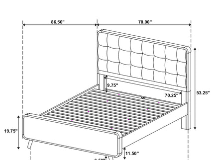 Carson Carrington - Platform Bed With Tufted Upholstery