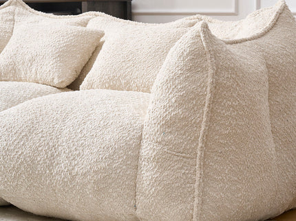 Comfortable Dual Beanbag Chair With High Resilience Foam Core For 2 People