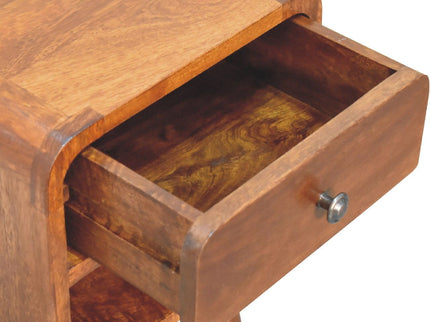 Mini Chestnut Curve Lower Bedside Nifhtstand