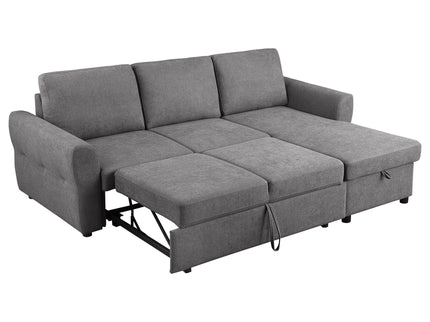 Kenna- Sleeper Sectional Sofa With Storage Ottoman