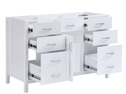 46.5" Modern Bathroom Vanity Cabinet Only, Soft Close Door & 6 Drawers - White