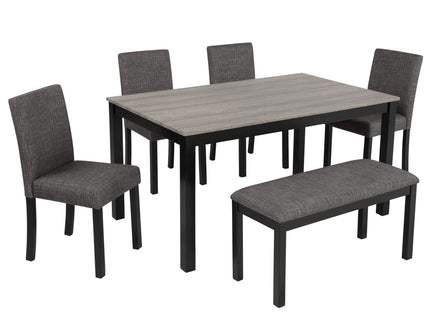 Modern Dining Table Set With Upholstered Chairs For Dining Room