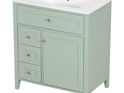 Bathroom Vanity With Sink, 3 Drawers And Adjustable Shelf, Freestanding Storage Unit