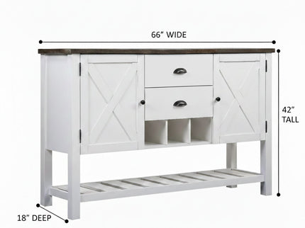 2 Drawer Server - Brown