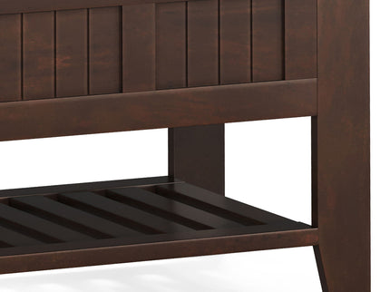 Acadian - Entryway Storage Bench With Shelf - Brown
