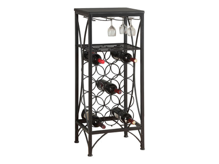 Home Bar, Wine Rack, Transitional - Black