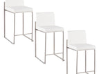 White / Faux Leather / 3 Pieces