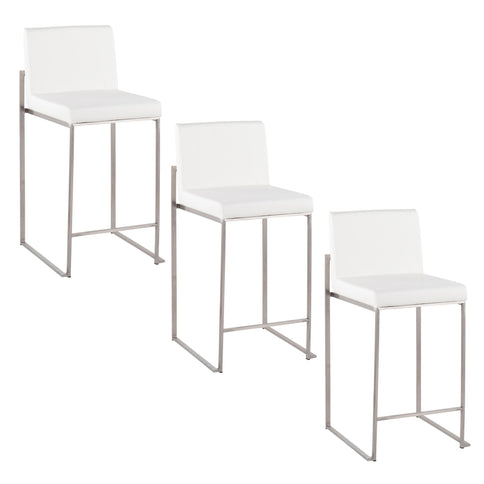 Fuji - Contemporary High Back Counter Stool, Functional Design
