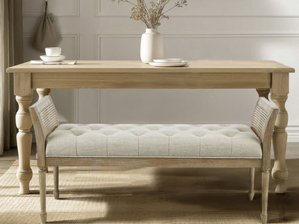 Accent Bench With Arm - Natural