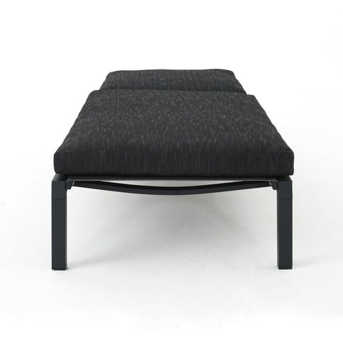 Modern Chaise Lounge With Wate Resistant Fabric Cushions