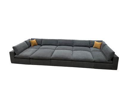 Custom Configuration Modular Sectional & Toss Pillows
